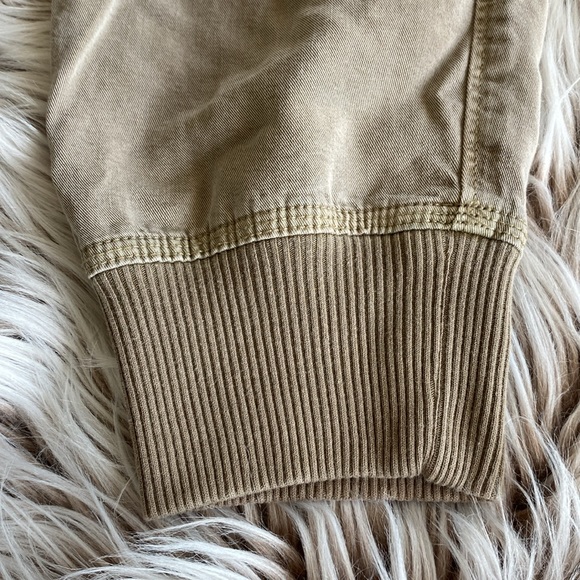 Aerie Cargo Tan Drawstring Elastic Waist Pull On Baggy Comfy Jogger Pants XS - Picture 11 of 12